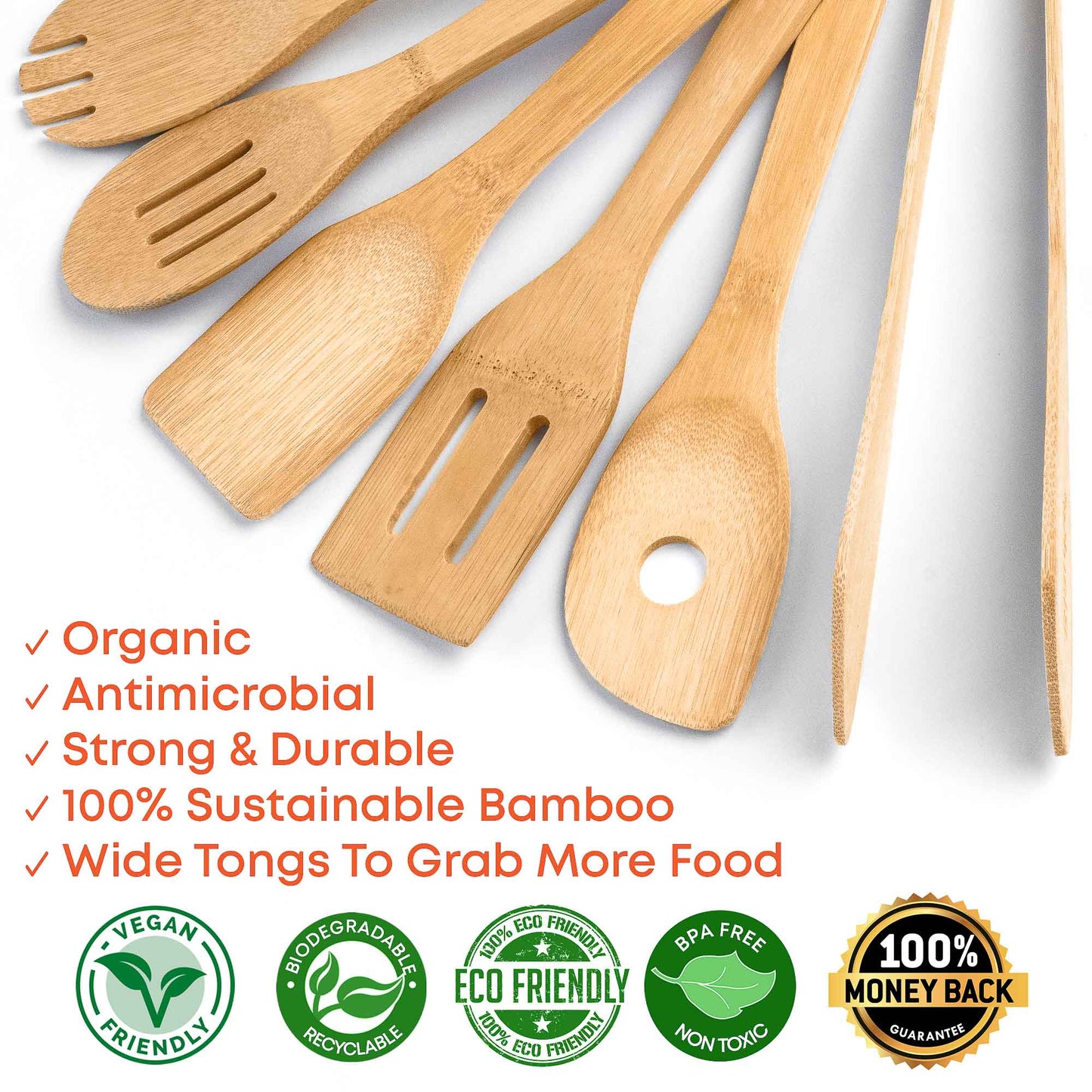 Bamboo Kitchen Utensils Set
