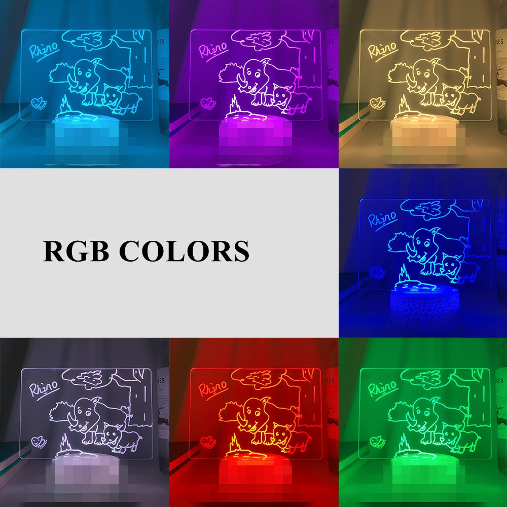 Table Lamp with Message Board