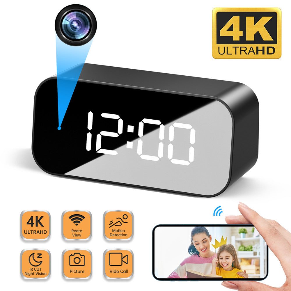 4K HD WIFI Clock Camera
