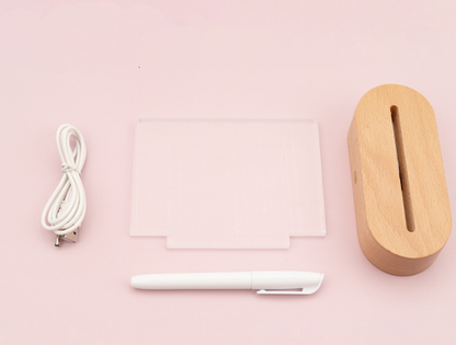 Table Lamp with Message Board