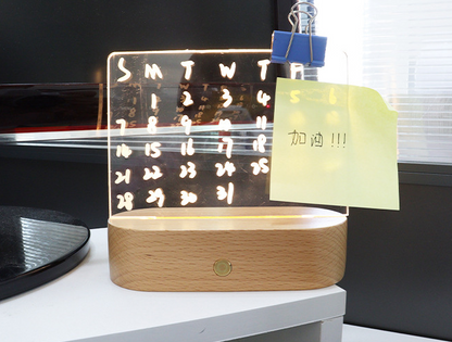 Table Lamp with Message Board